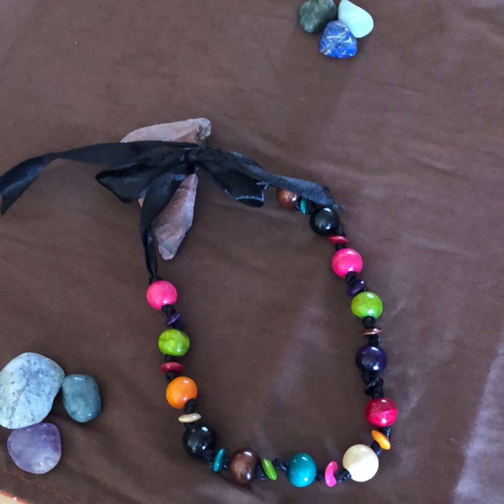 Fair Trade Mahogany Beaded Necklace - Picture 7 of 8